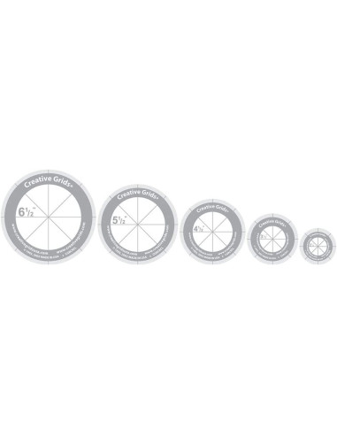 Set of 5 Creative Grids circle rulers