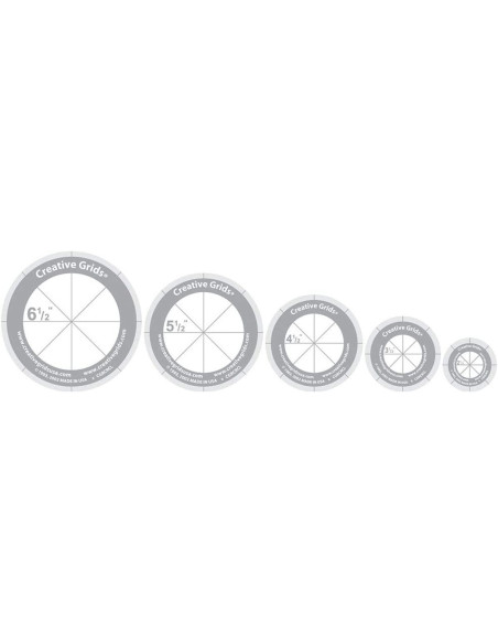 Set of 5 Creative Grids circle rulers