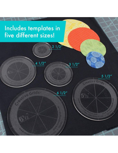 Set of 5 Creative Grids circle rulers