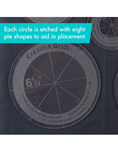 Set of 5 Creative Grids circle rulers