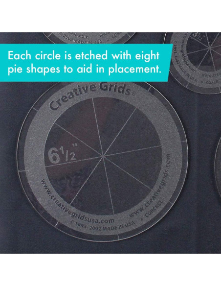 Set of 5 Creative Grids circle rulers