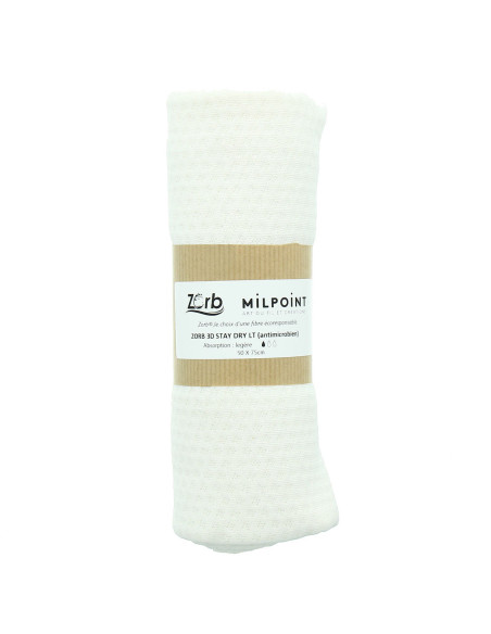 Lightweight absorbent fabric coupon Zorb 3D Stay Dry antimicrobial 50 x 75 cm - Natural
