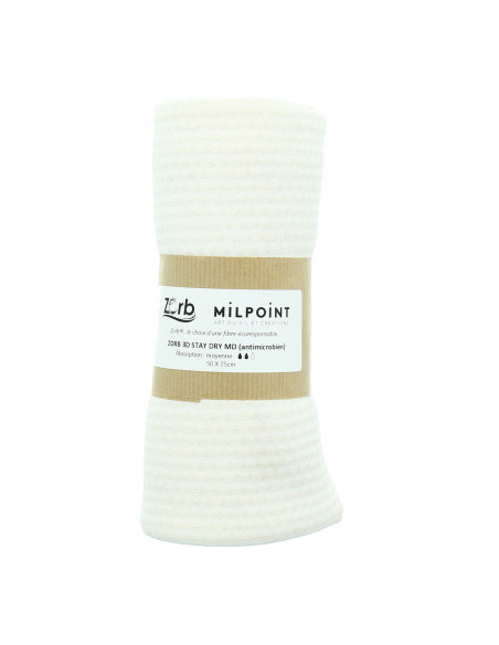 Medium absorbent fabric coupon Zorb 3D Stay Dry antimicrobial 50 x 75 cm - Natural