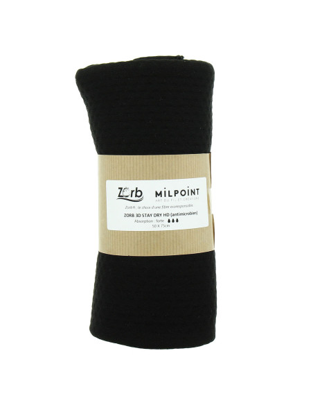 Strong Absorbent Fabric Coupon Zorb 3D Stay Dry Antimicrobial 50 x 75 cm - Black