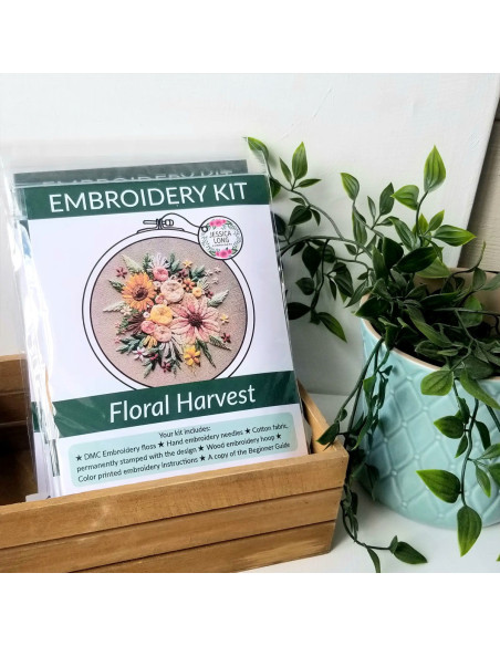 Embroidery Kit - Floral Harvest