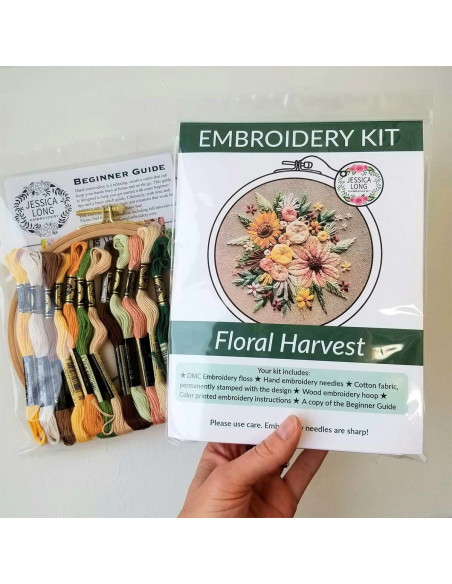 Embroidery Kit - Floral Harvest