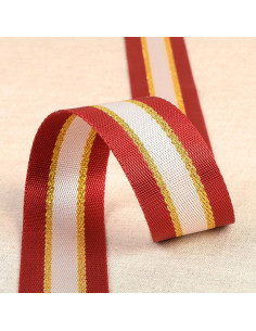 Lurex shoulder strap - Red and gold