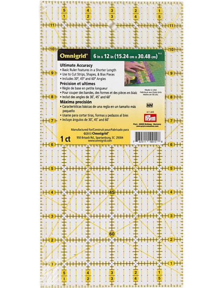 Omnigrid Patchwork Ruler 6 x 12 inch