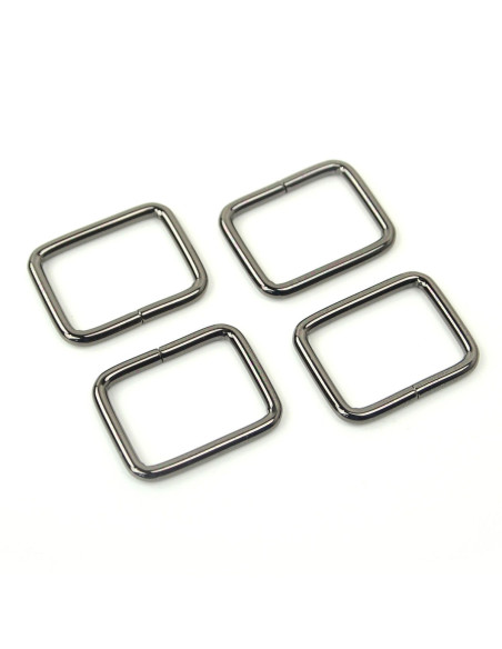Set of 4 square rings - Gunmetal 25.4 mm