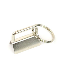 Set of 2 keychain clips and strap - Silver