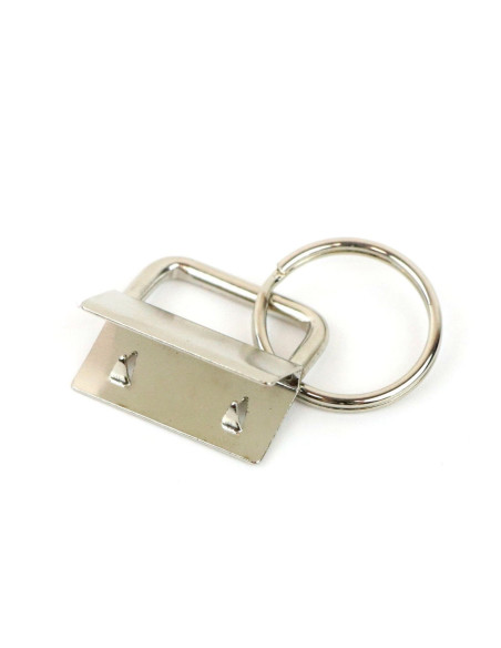 Set of 2 keychain clips and strap - Silver