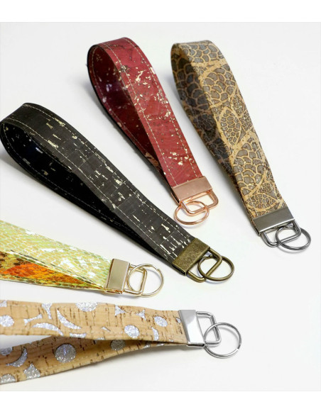 Set of 2 keychain clips and strap - Silver