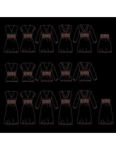 Sifnos blouse, skirt, and dress pattern - Ikatee