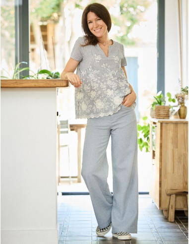 California Wide-Leg Pants Pattern - Atelier Scämmit
