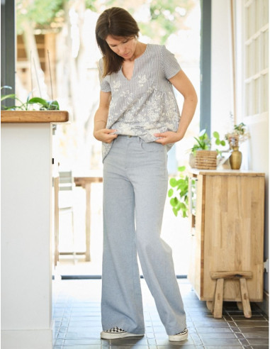 California Wide-Leg Pants Pattern - Atelier Scämmit