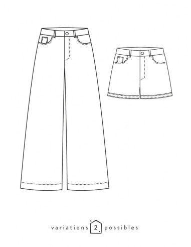 California Wide-Leg Pants Pattern - Atelier Scämmit