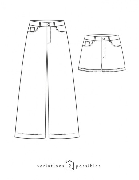 California Wide-Leg Pants Pattern - Atelier Scämmit