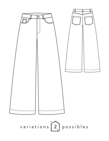 California Wide-Leg Pants Pattern - Atelier Scämmit