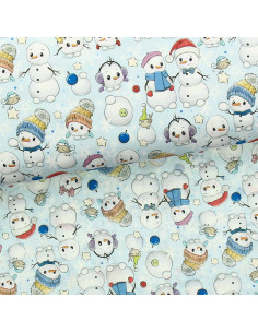 Premium cotton fabric - Snowman