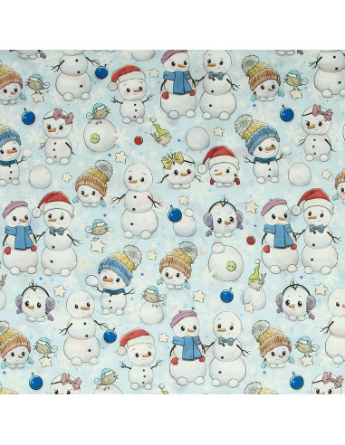 Premium cotton fabric - Snowman