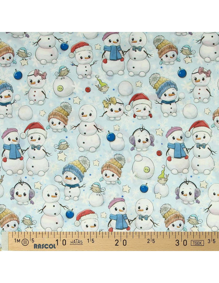 Premium cotton fabric - Snowman
