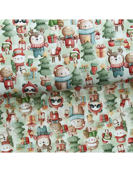 Premium cotton fabric - Animals and gifts