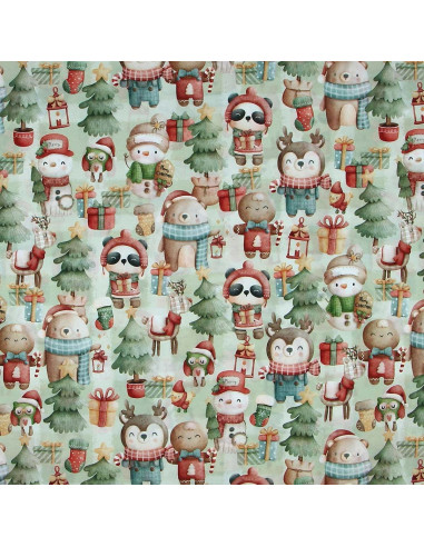 Premium cotton fabric - Animals and gifts