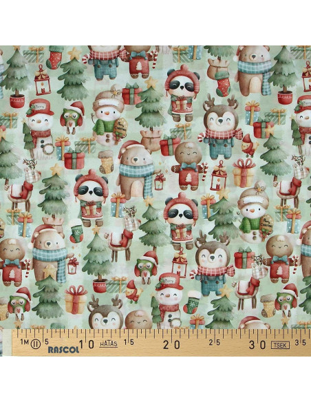Premium cotton fabric - Animals and gifts