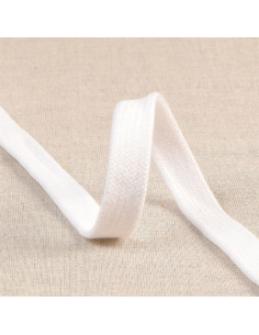 Flat braided cord for sweatshirt - White