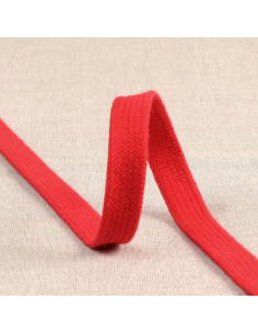 Flat braided cord for sweatshirt - Red