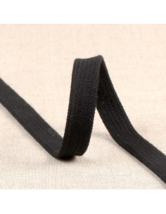 Flat braided cord for sweatshirt - Black