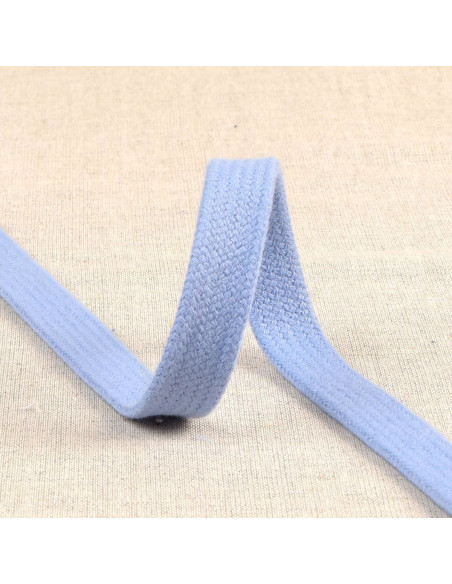 Flat braided cord for sweatshirt - Lavender blue