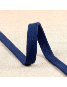 Flat braided cord for sweatshirt - Navy blue