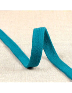 Flat braided cord for sweatshirt - Teal blue