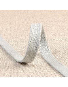 Flat braided cord for sweatshirt - Light gray