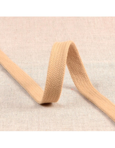 Flat braided cord for sweatshirt - Beige