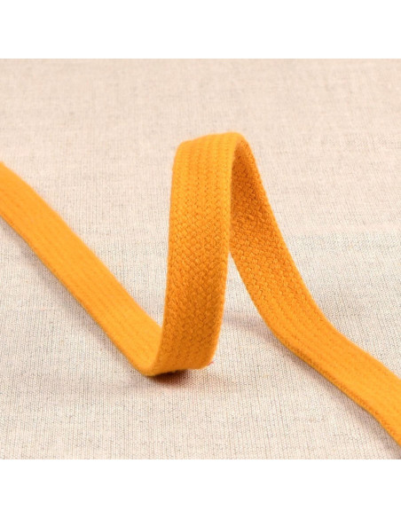 Flat braided cord for sweatshirt - Mustard