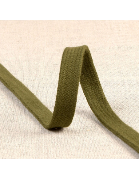 Flat braided cord for sweatshirt - Khaki