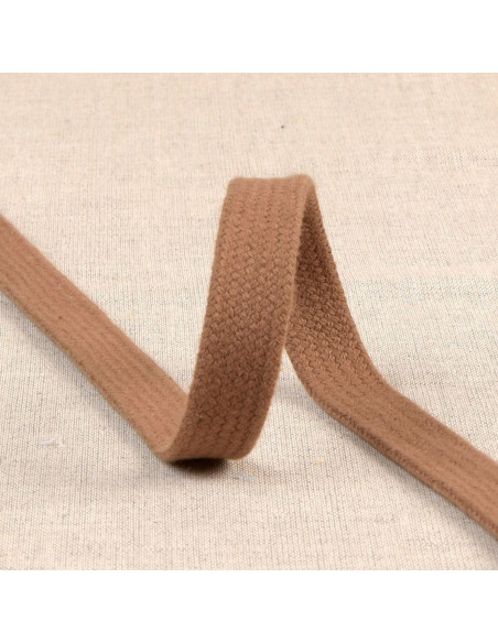 Flat braided cord for sweatshirt - Light brown