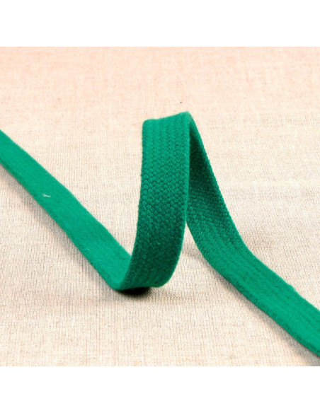 Flat braided cord for sweatshirt - Green