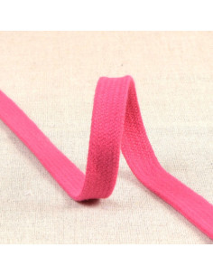 Flat braided cord for sweatshirt - Fuchsia