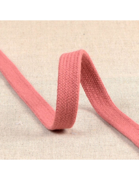 Flat braided cord for sweatshirt - Old pink