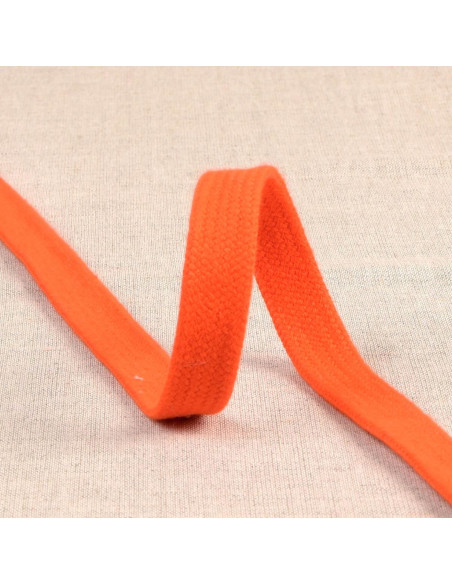 Flat braided cord for sweatshirt - Orange