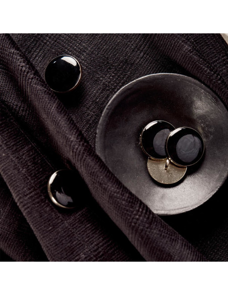Dandy Velvet Black Velvet Fabric - Atelier Brunette