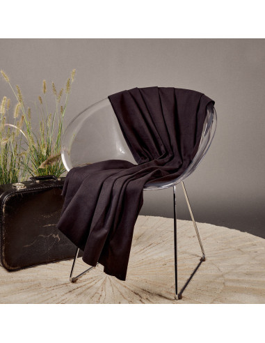 Black cotton gabardine fabric - Atelier Brunette