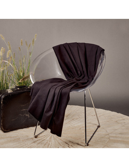 Black cotton gabardine fabric - Atelier Brunette