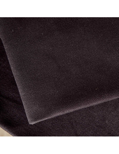 Black cotton gabardine fabric - Atelier Brunette