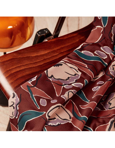 Peony Rust Viscose Fabric - Atelier Brunette