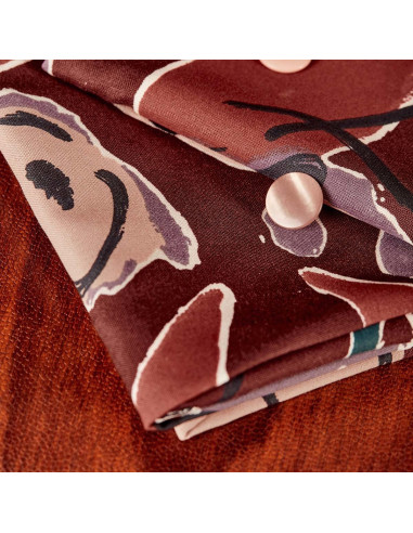 Peony Rust Viscose Fabric - Atelier Brunette