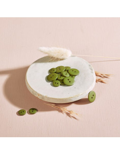 Classic Mat Button - Matcha Leaf